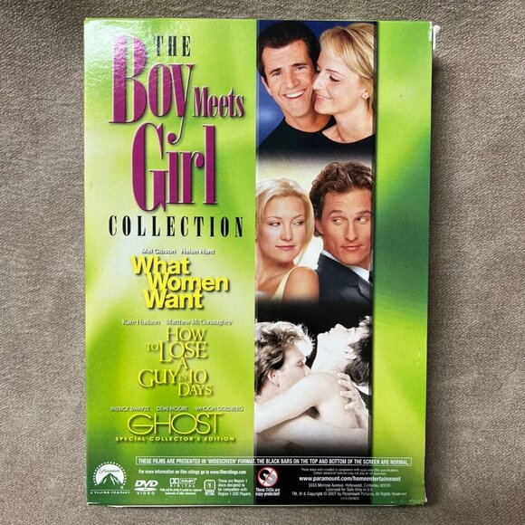 Romance 3-Pack DVD, 2007, 3-Disc Set Boy Meets Girl Collection Ghost Women Want - Picture 3 of 3